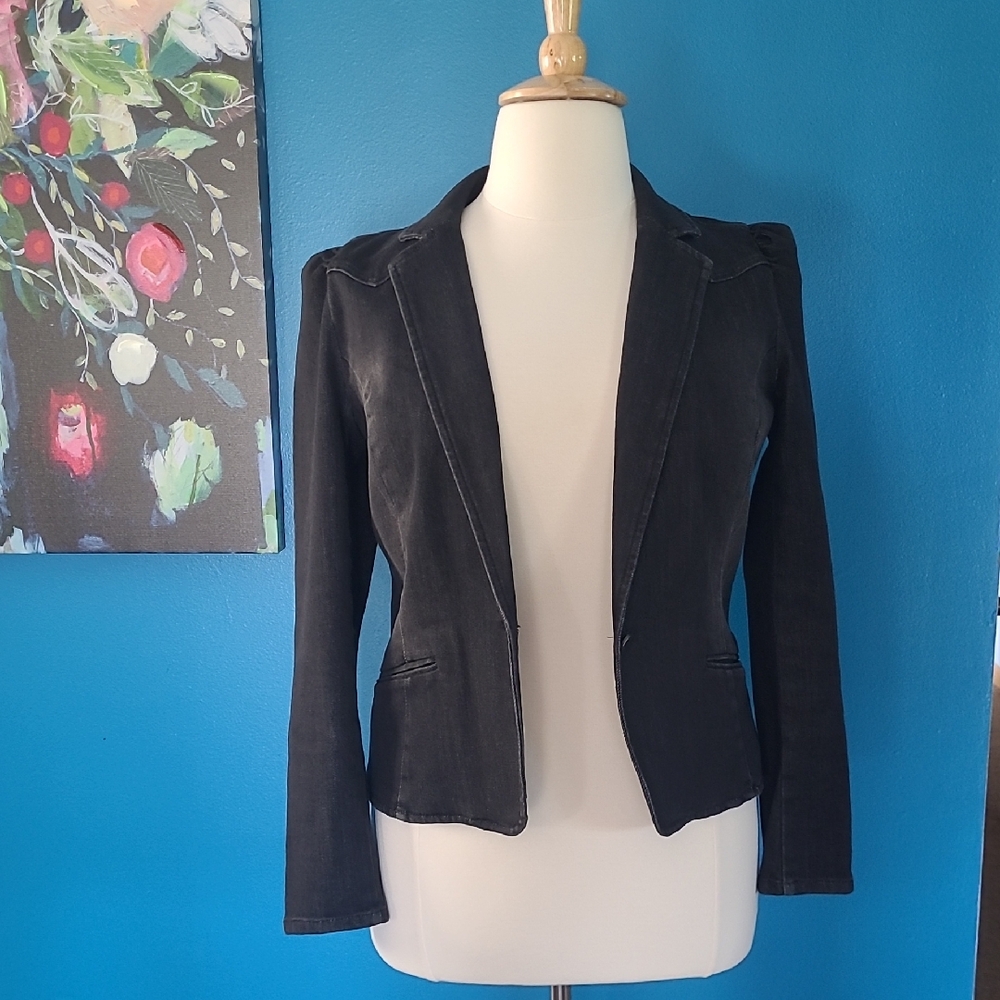 INC International Concepts Denim Blazer